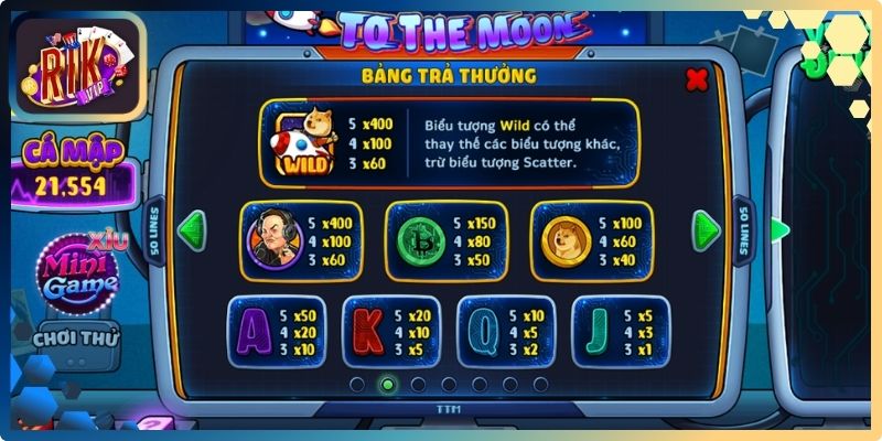 To The Moon Rikvip và các biểu tượng
